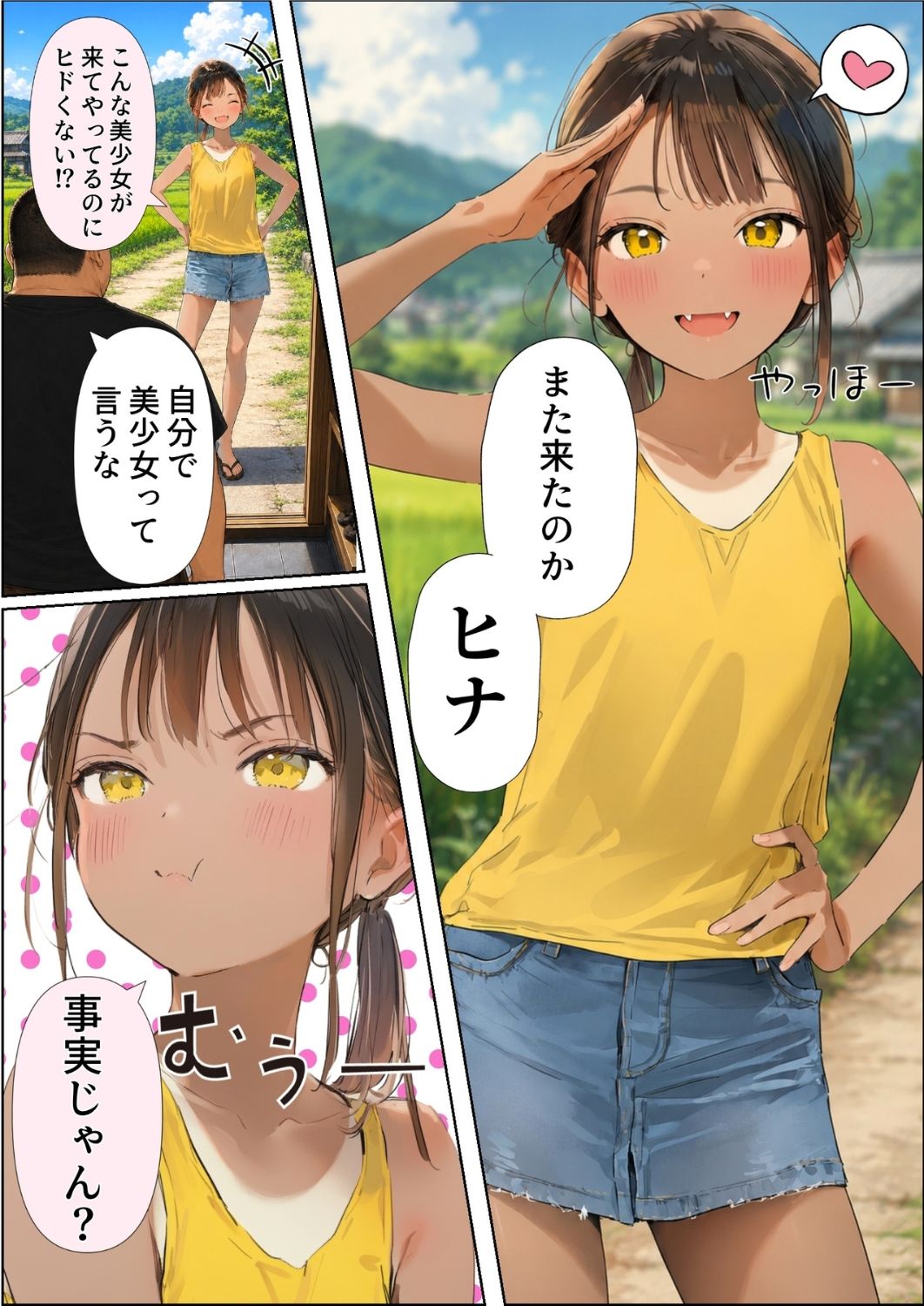 【ヒナと種付け夏休み】田舎に移住したら近所の褐色村娘と汗だくで・・・ サンプル画像2